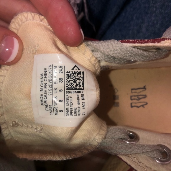 American Flag Distressed Off White Converse - Picture 4 of 4